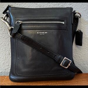 Coach Legacy Black Leather Slim Crossbody Bag